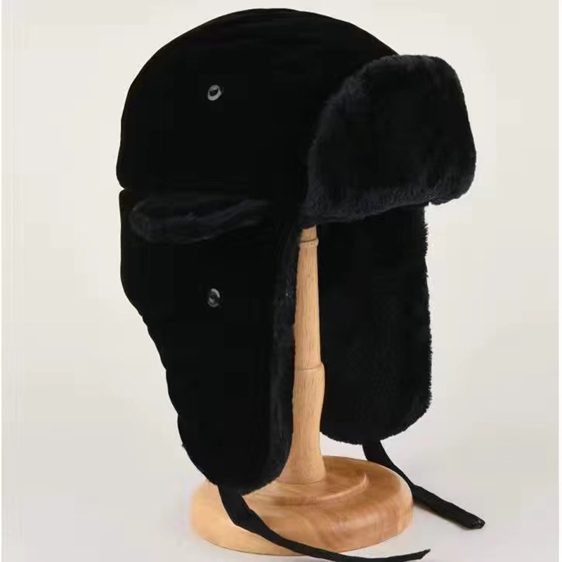 Winter Trapper Hat - 冬サイクリング防風キャップ女性用耳当て付き暖かい綿帽子屋外五芒星ウシャンカ東北冬防寒帽子