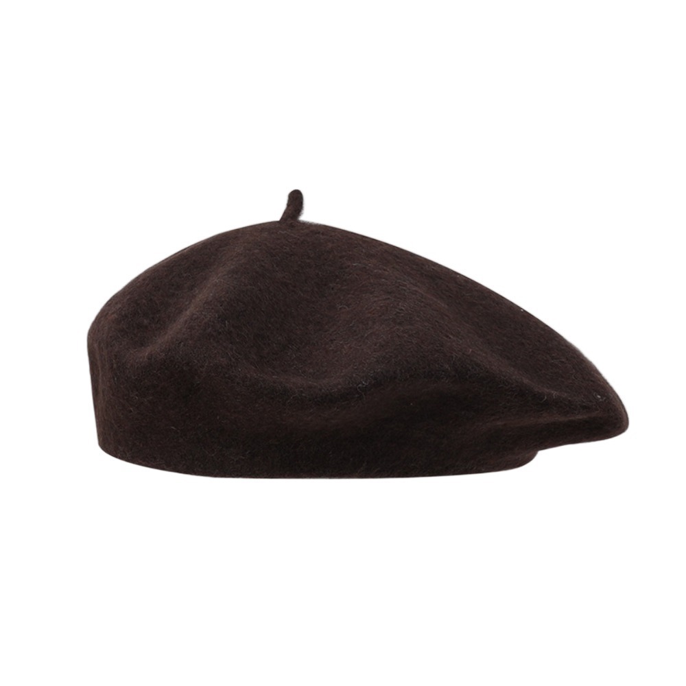 ファッション暖かい冬ウールベレー帽レトロ無地フレンチアーティ - Beret French Wool のレビューと価格