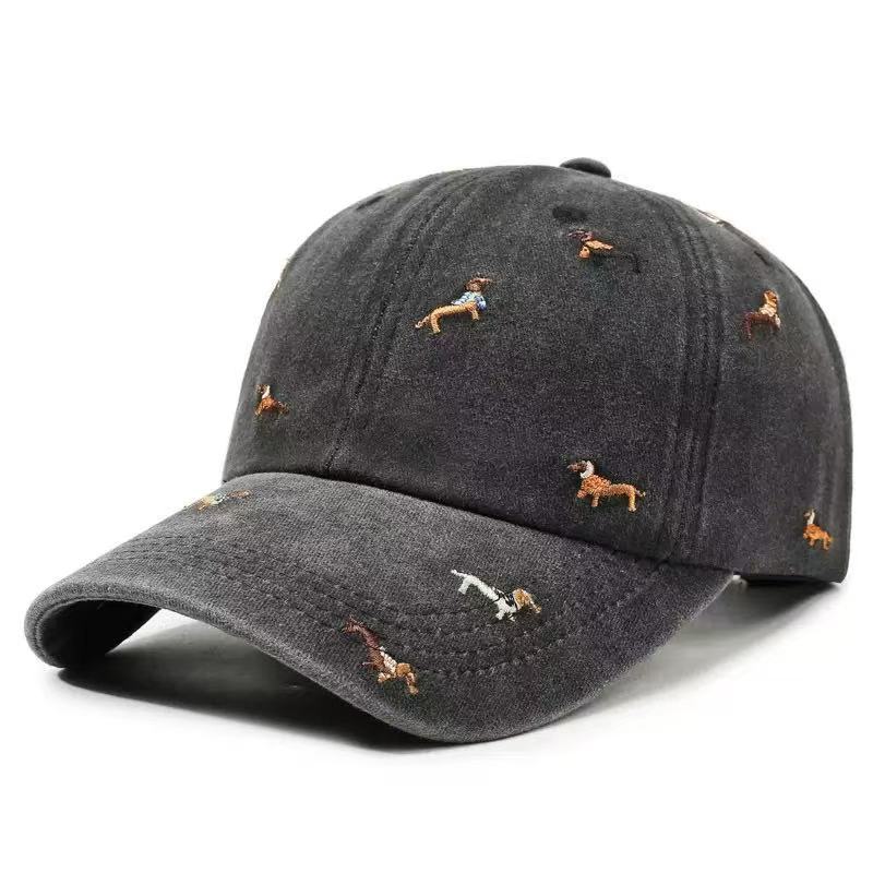 ダックスフント刺繍ウォッシュドコットン調節可能な野球帽クラシ - Golf Cap Dad のレビューと価格