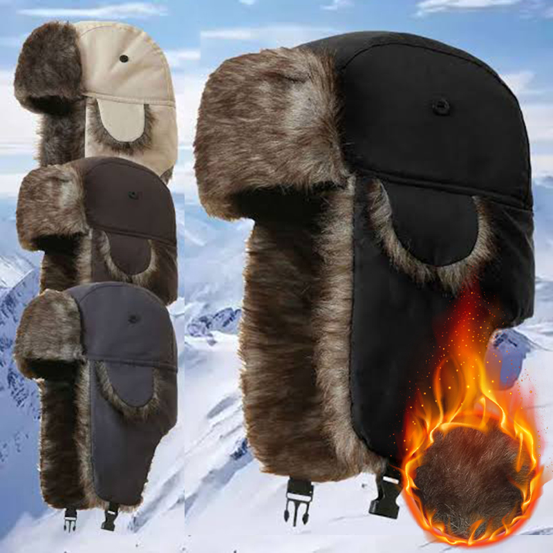 ユニセックス冬用暖かいトラッパーキャップ、アビエイタートルー - Trapper Hat Ear Flap のレビューと価格