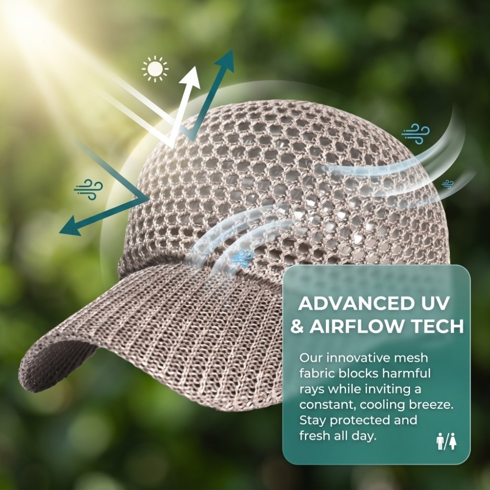 多用途ポリエステル通気性サンハット折りたたみ式軽量メッシュダ - Trucker Cap Mesh のレビューと価格