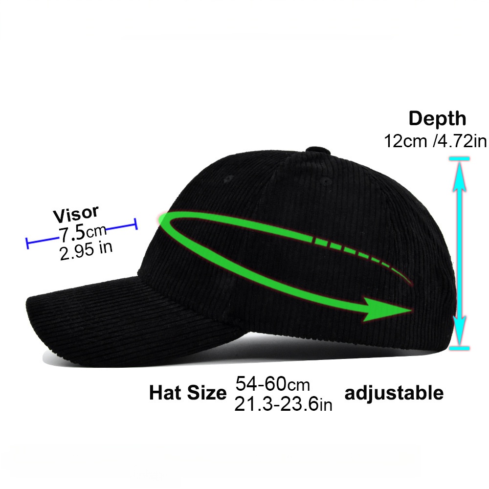 コーデュロイトラッカーハット ユニセックス 5パネル野球帽  - Corduroy Cap 5 Panel のレビューと価格