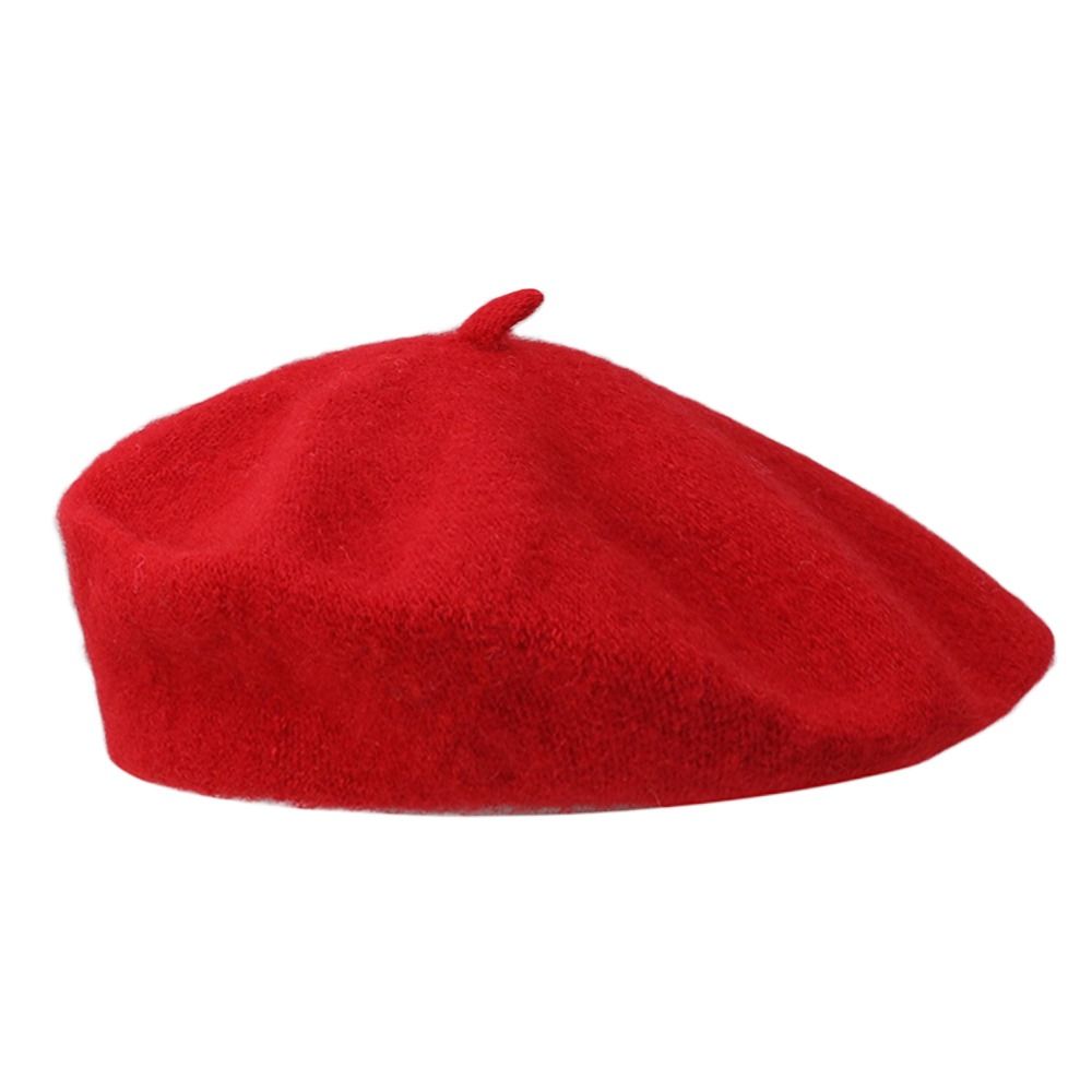 ファッション暖かい冬用ウールベレー帽、無地レトロフレンチアー - Beret French Wool のレビューと価格