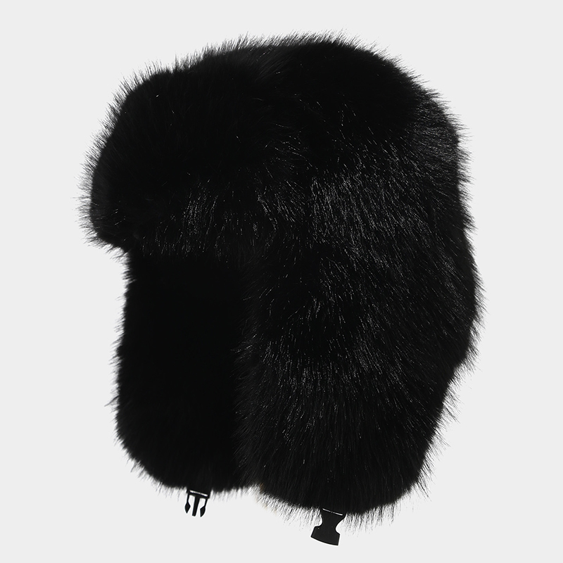女性用フェイクフォックスファートラッパーハット、韓国・日本ス - Trapper Hat Ear Flap のレビューと価格