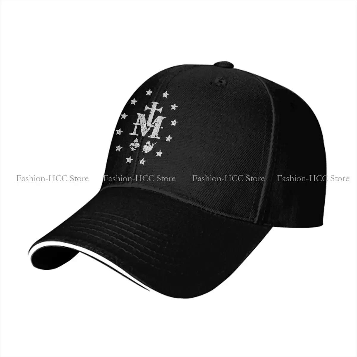 新しい聖母マリアの多色帽子、メダル付きピークキャップ、すべて - Visor Sun Hat のレビューと価格