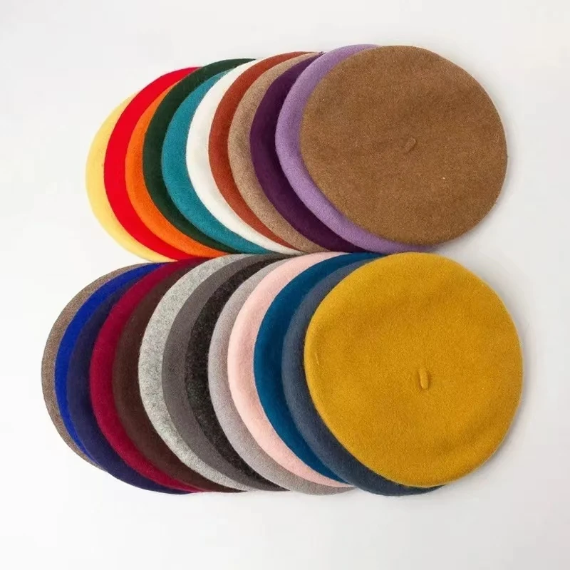 韓国ビッグサイズウールベレー帽 男女兼用 大きめサイズ 暖か - Beret French Wool のレビューと価格